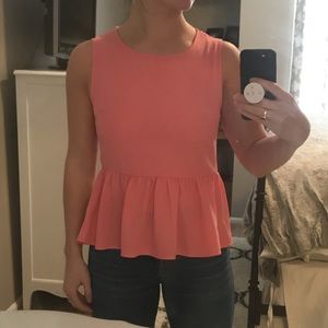 Pink peplum top